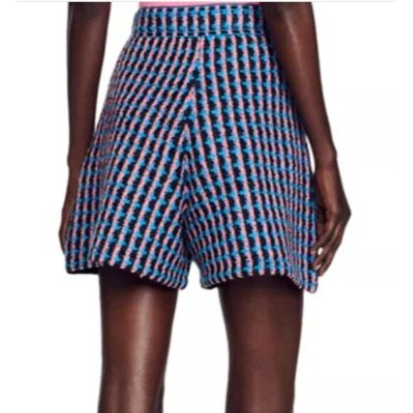New Sandro $295 Gilo Plaid Tweed Shorts Sz 42 XL - Picture 4 of 9